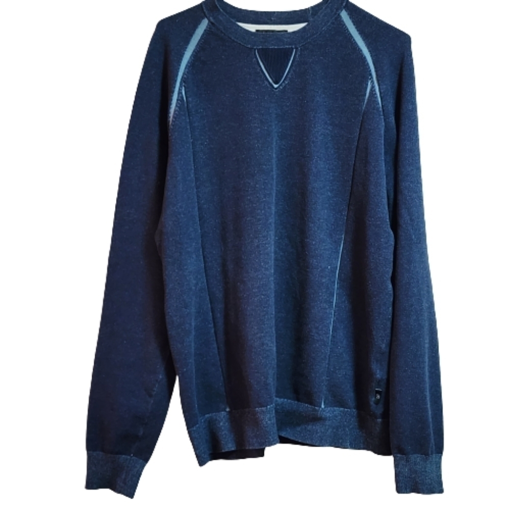 TED Baker london Appold contrast plated crewneck long sleeves blue sweatshirt